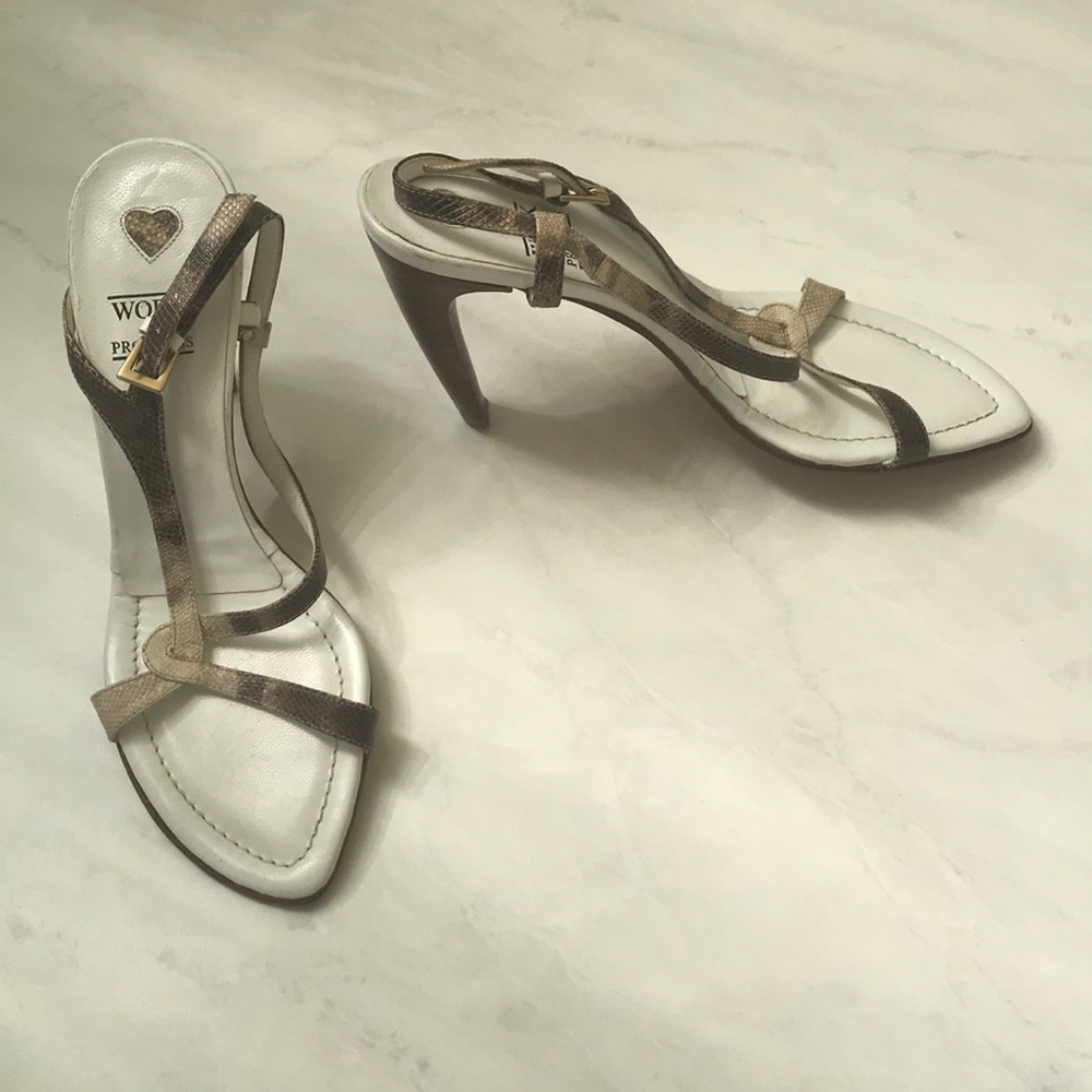 ‘Work in Progress’ heeled shoes